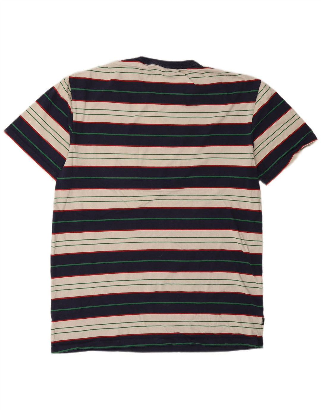 Superdry Homme T-Shirt Top Large Multicolore Rayé Coton