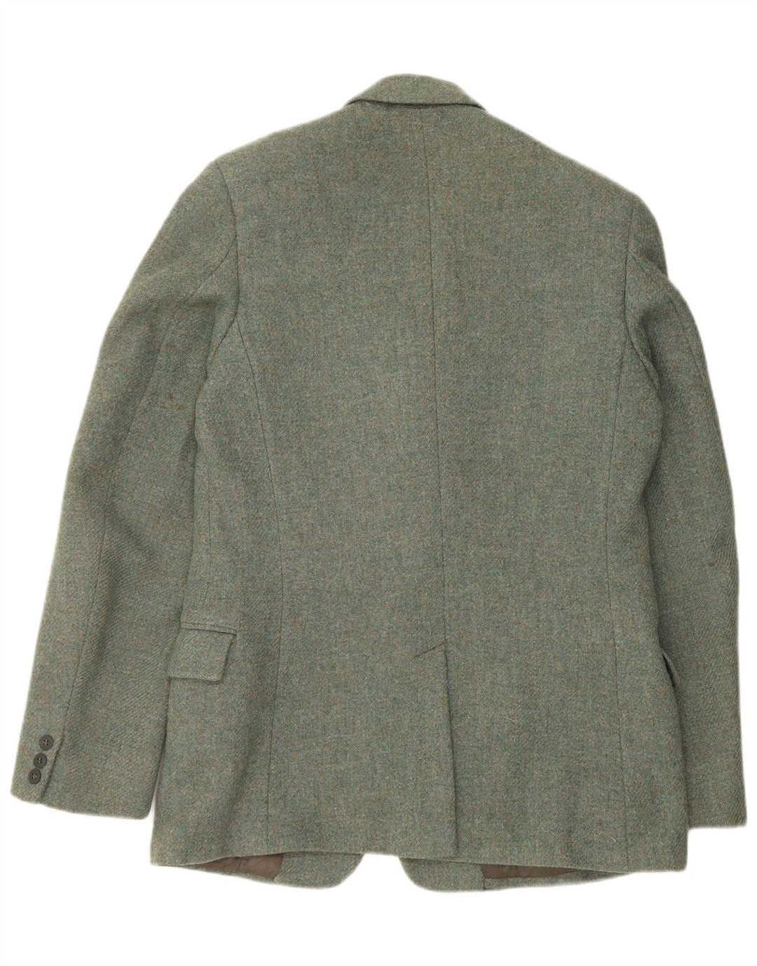 BURTON Veste blazer sur mesure à 2 boutons pour homme UK 38 Laine vierge vert moyen