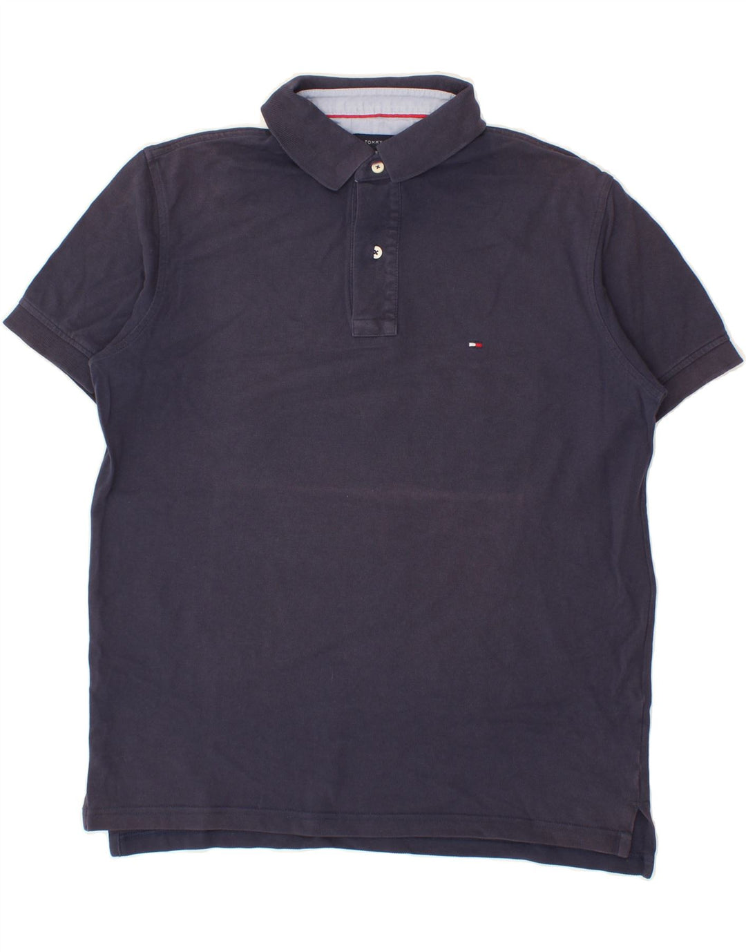 TOMMY HILFIGER Mens Regular Fit Polo Shirt Medium Navy Blue Cotton Vintage Tommy Hilfiger and Second-Hand Tommy Hilfiger from Messina Hembry 