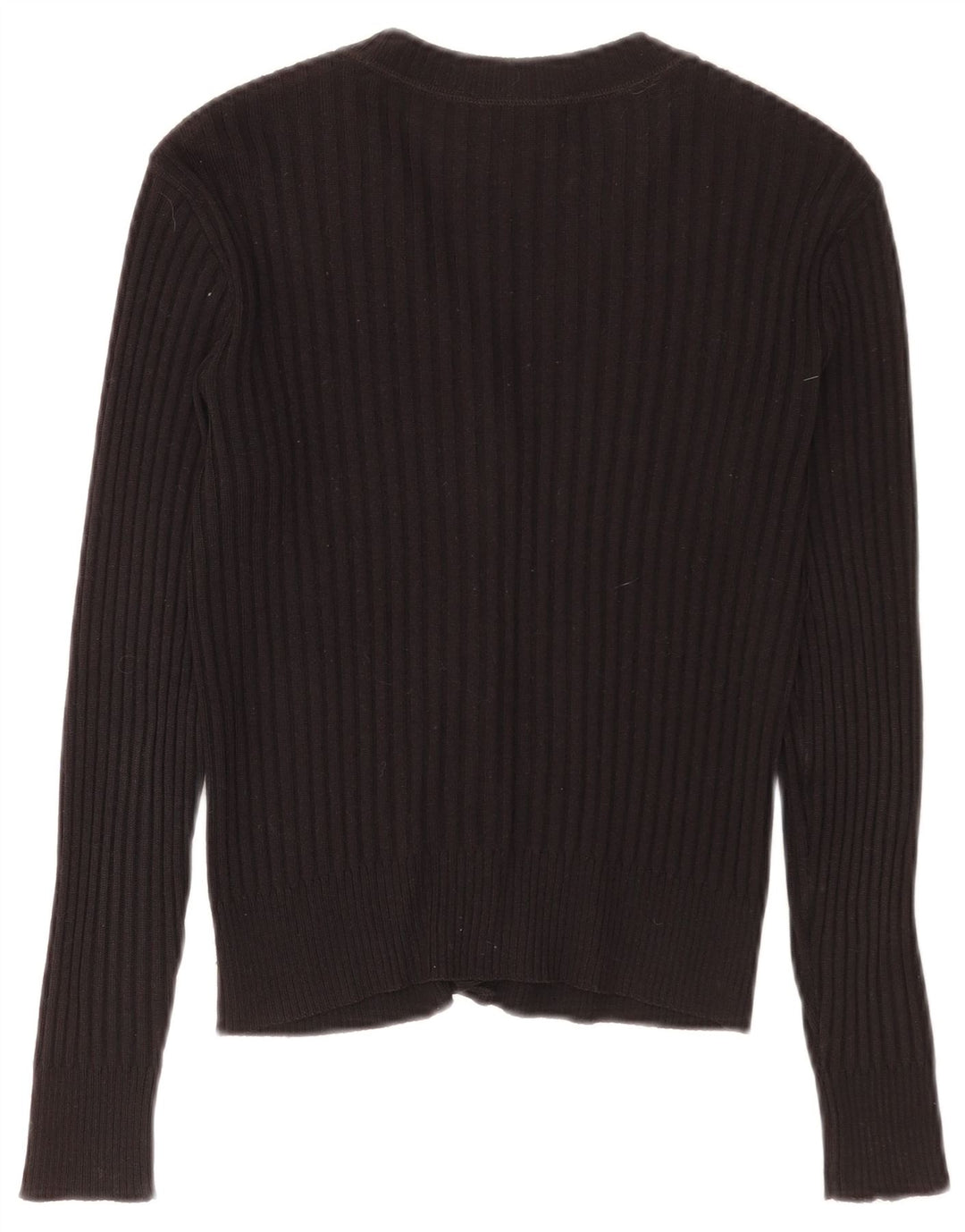 vintage Womens Crop Cardigan Sweater EU 36 Petit Noir Polyacrylique