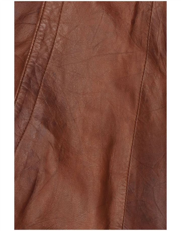 Veste en cuir homme vintage IT 54 2XL Cuir marron