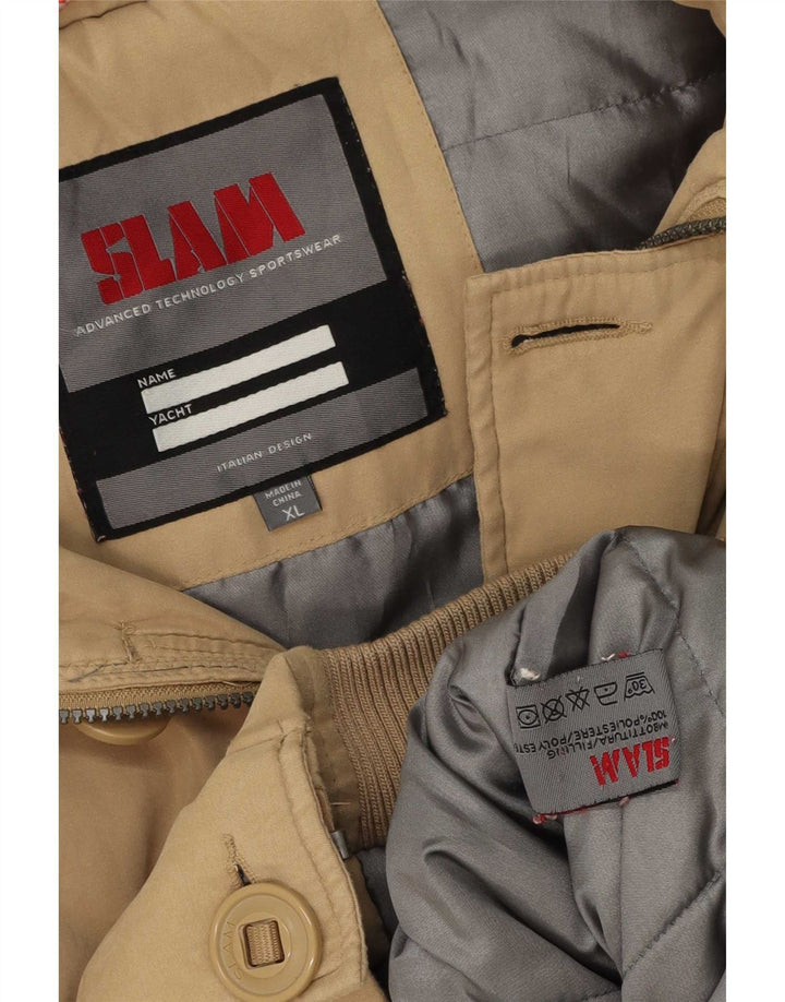 Slam Veste Bomber à Capuche Homme UK 42 XL Beige Polyester