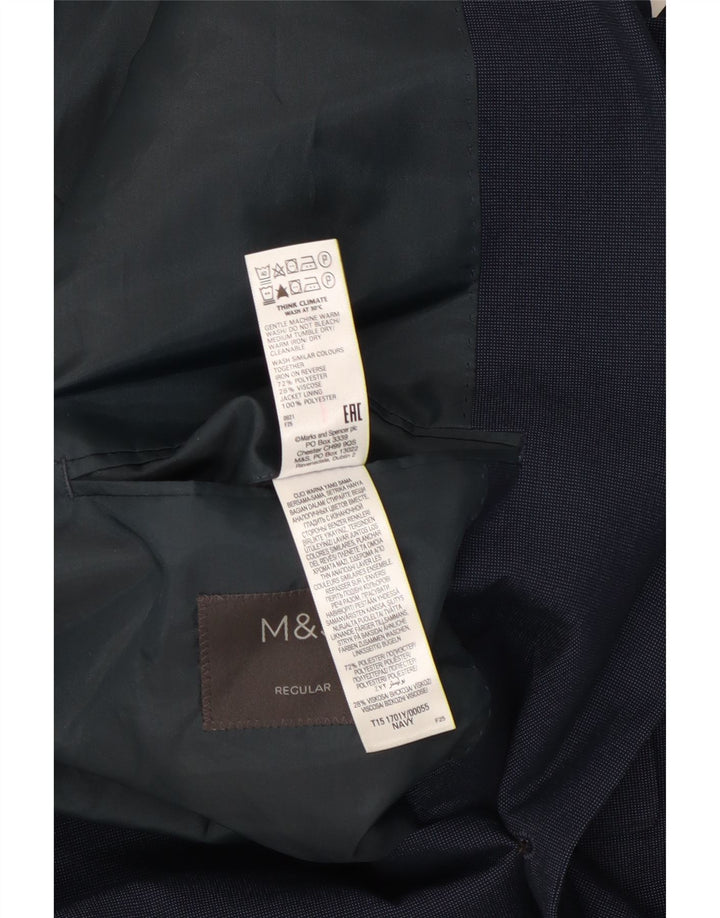 Marks & Spencer Veste blazer à 2 boutons pour homme UK 46 XL Bleu marine Polyester