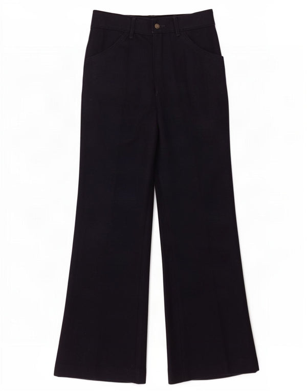 Pantalon décontracté évasé vintage pour femme W28 L31 Bleu Marine