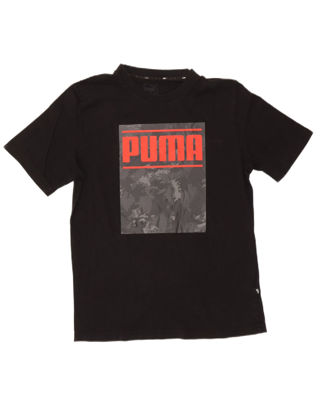 Puma T-Shirt Graphique Homme Noir Moyen Coton