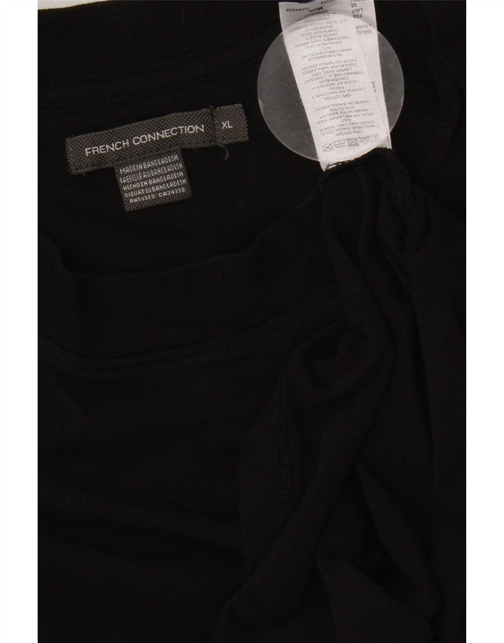 French Connection T-Shirt Homme Haut XL Noir Coton