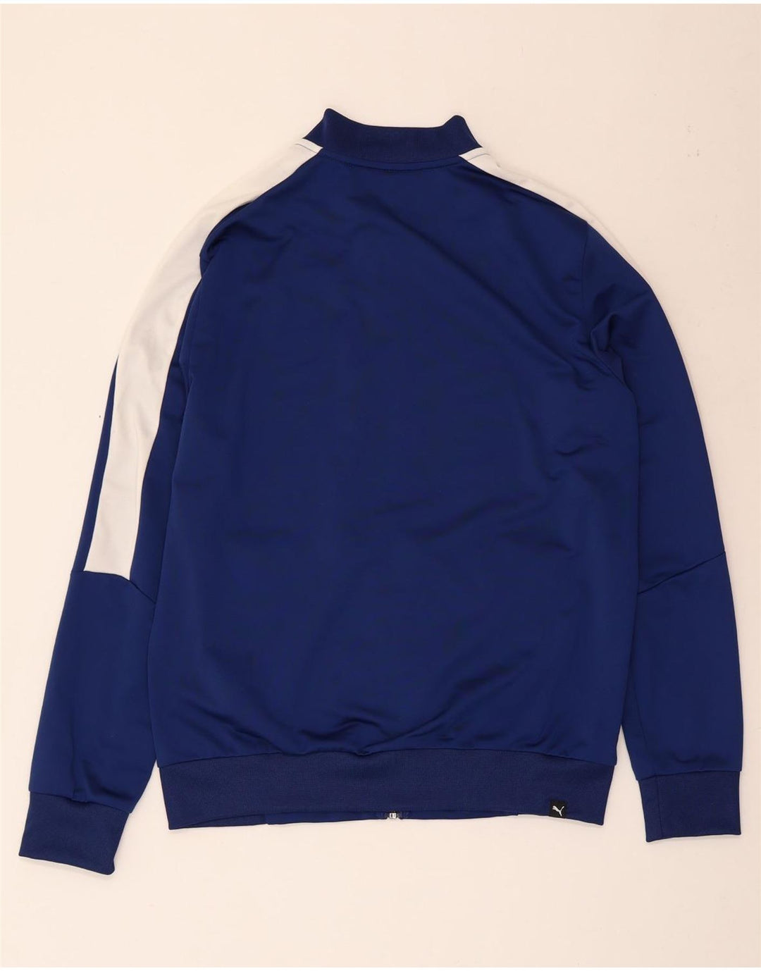 Puma Veste de survêtement pour homme Taille S Bleu marine Colorblock Polyester