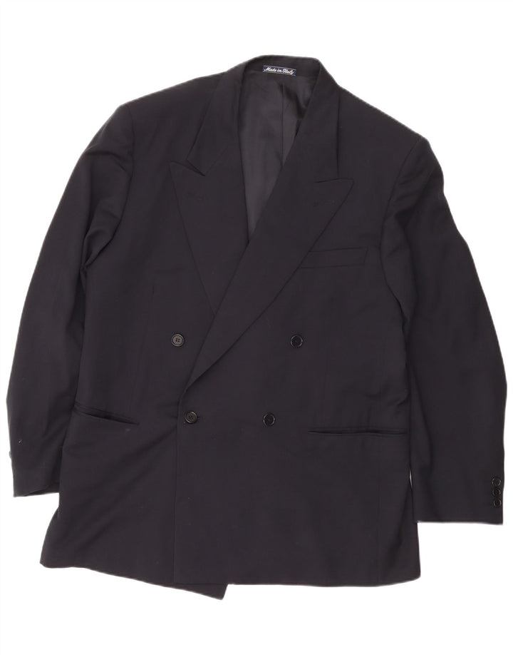 Cerruti 1881 Veste Blazer Double Boutonnage Homme Bleu Marine Moyen Laine