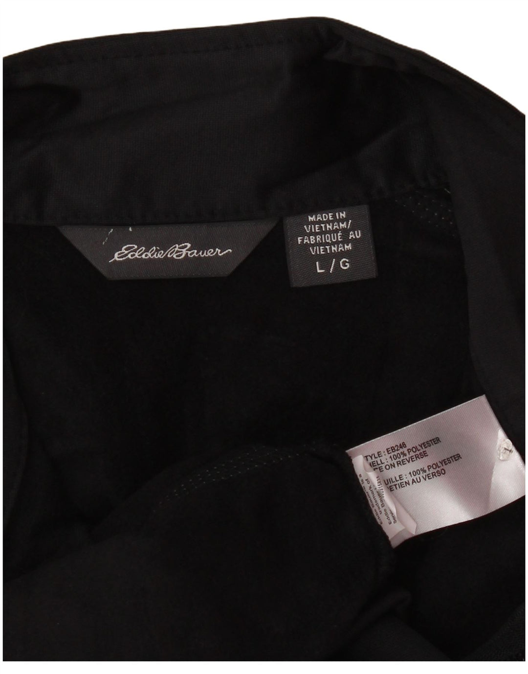 EDDIE BAUER Veste de survêtement pour homme Large Noir Polyester