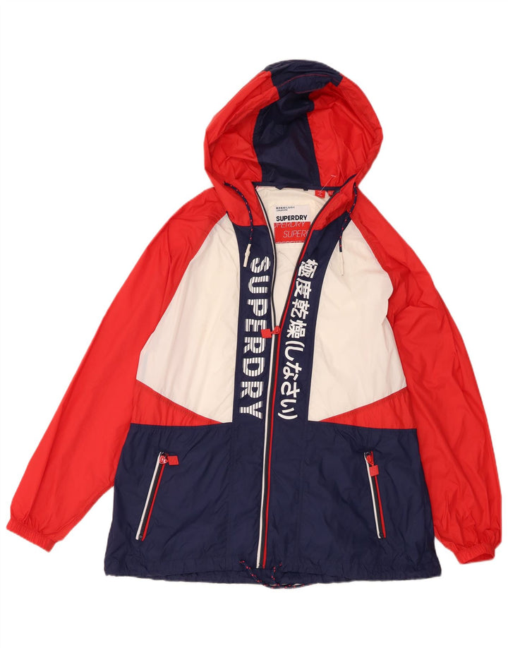 Superdry Veste de pluie graphique surdimensionnée pour femme UK 10 Small Multicolore