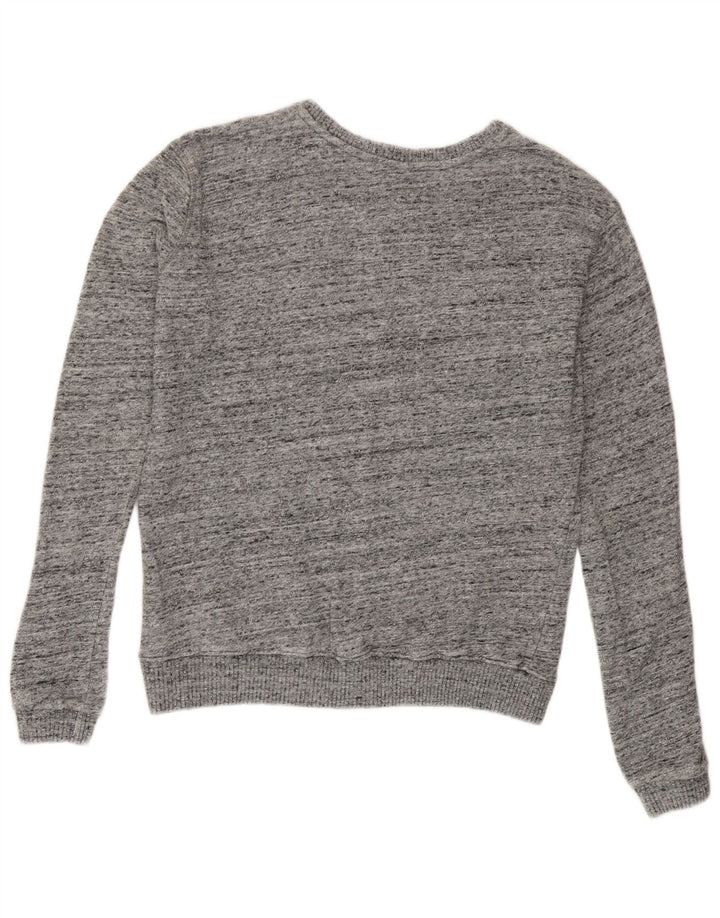 Superdry Sweat-shirt graphique pour femme UK 10 Petit gris moucheté
