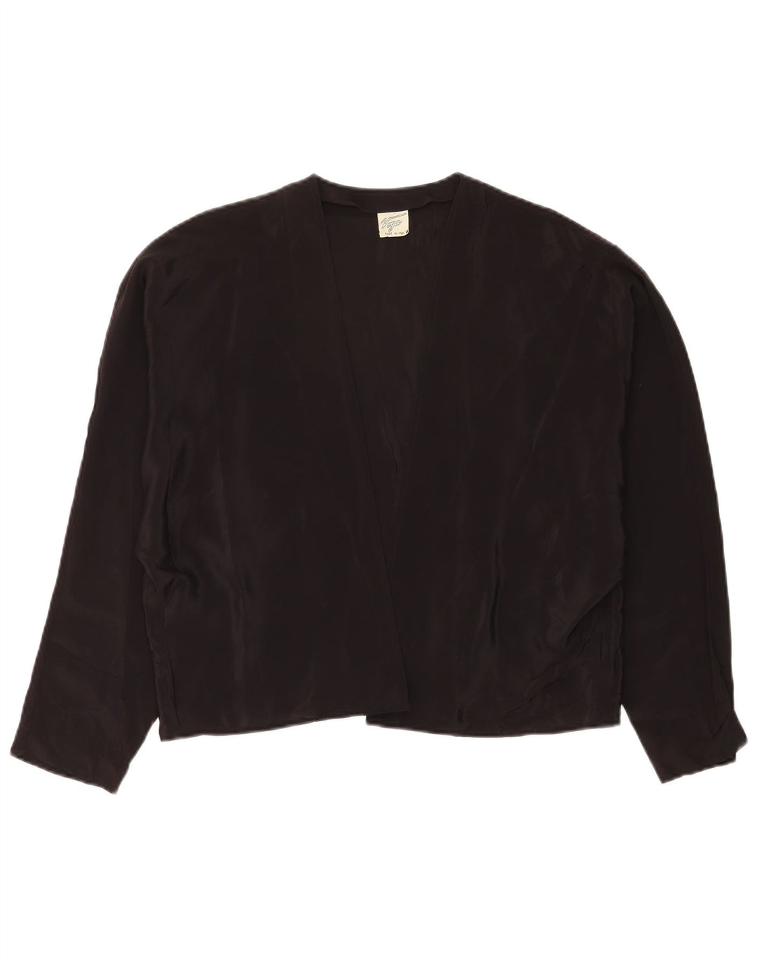Vintage Femme Boléro Oversize Top IT 44 Acétate Noir Moyen
