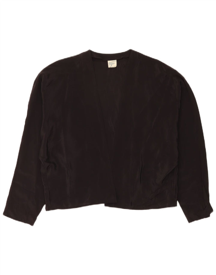 Vintage Femme Boléro Oversize Top IT 44 Acétate Noir Moyen