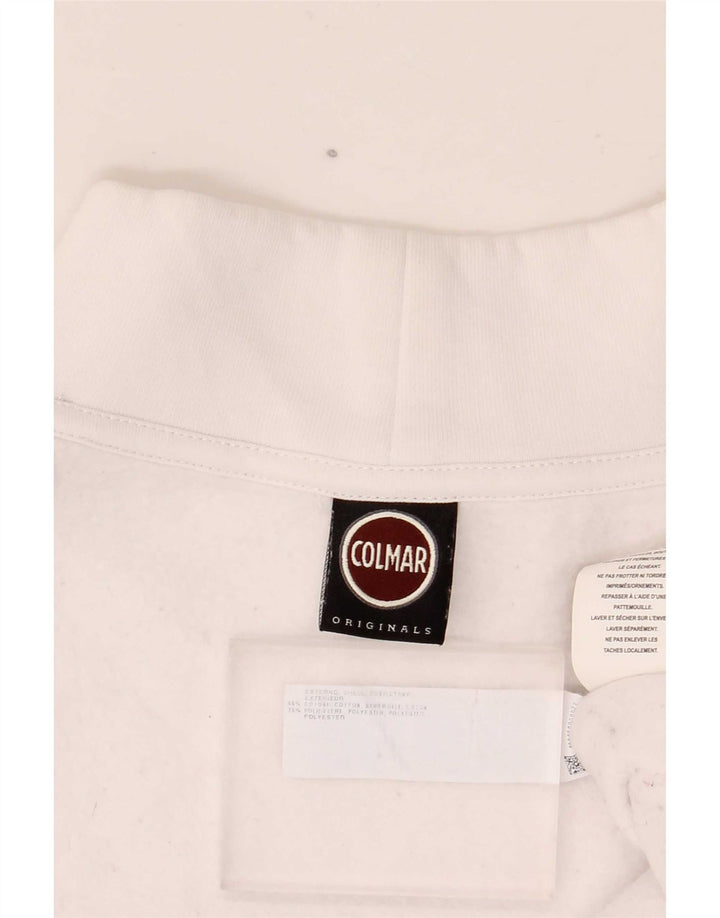 Colmar Sweat-shirt surdimensionné pour femme UK 10 Petit coton blanc