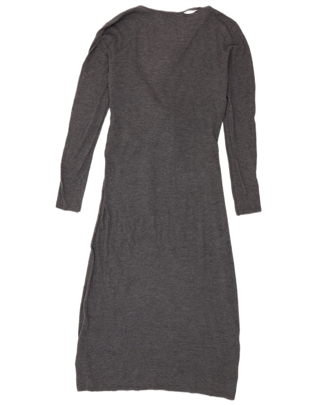 Zara Robe pull à manches longues pour femme UK 10 Petit Gris Polyester