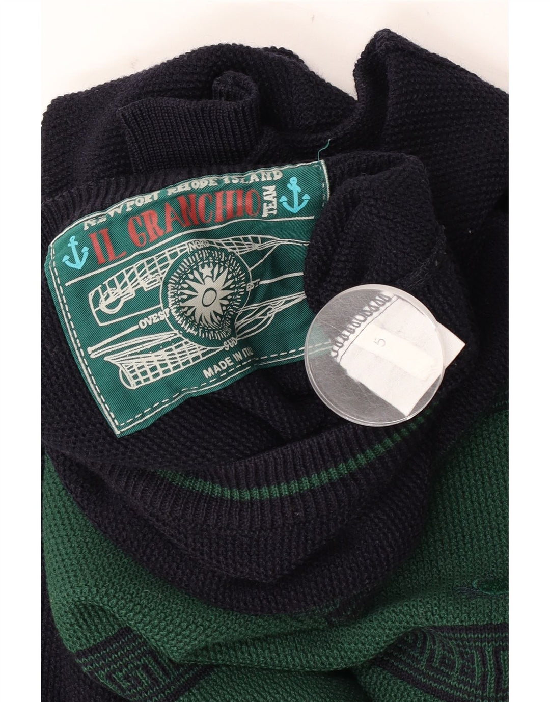 Il Granchio Pull Col Ras du Cou Homme Vert Moyen Colourblock