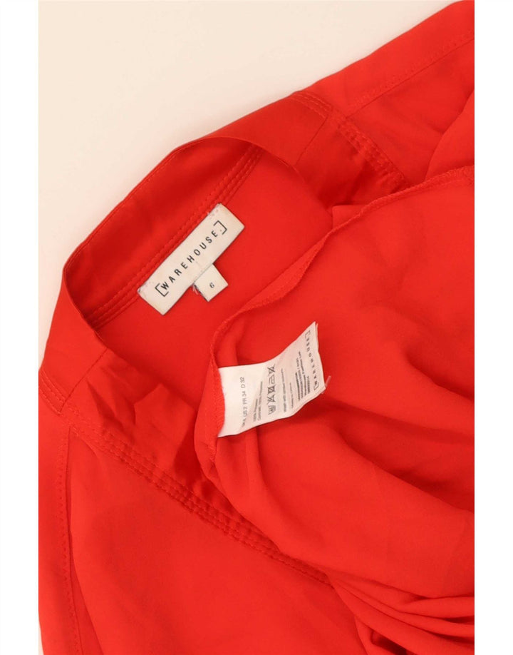 Warehouse Chemisier Femme UK 6 XS Rouge Polyester