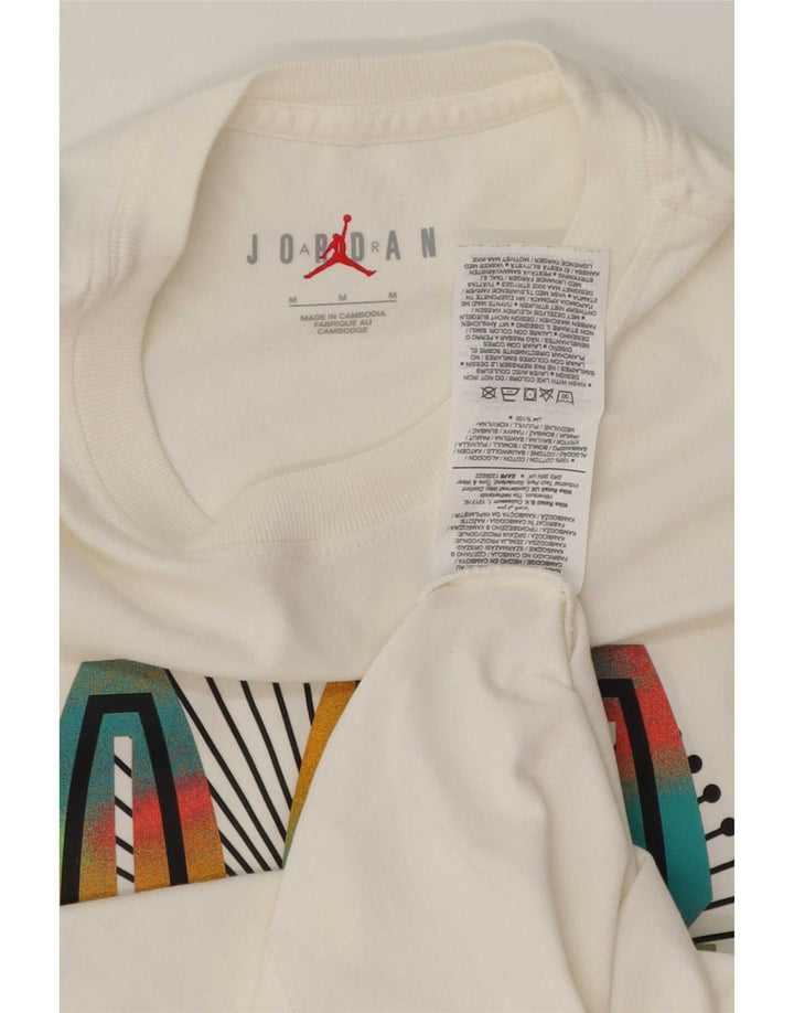 Jordan T-shirt graphique pour homme en coton blanc moyen