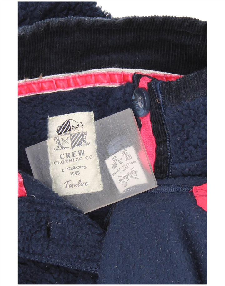 Crew Clothing Pull polaire pour femme UK 12 Bleu marine moyen Polyester