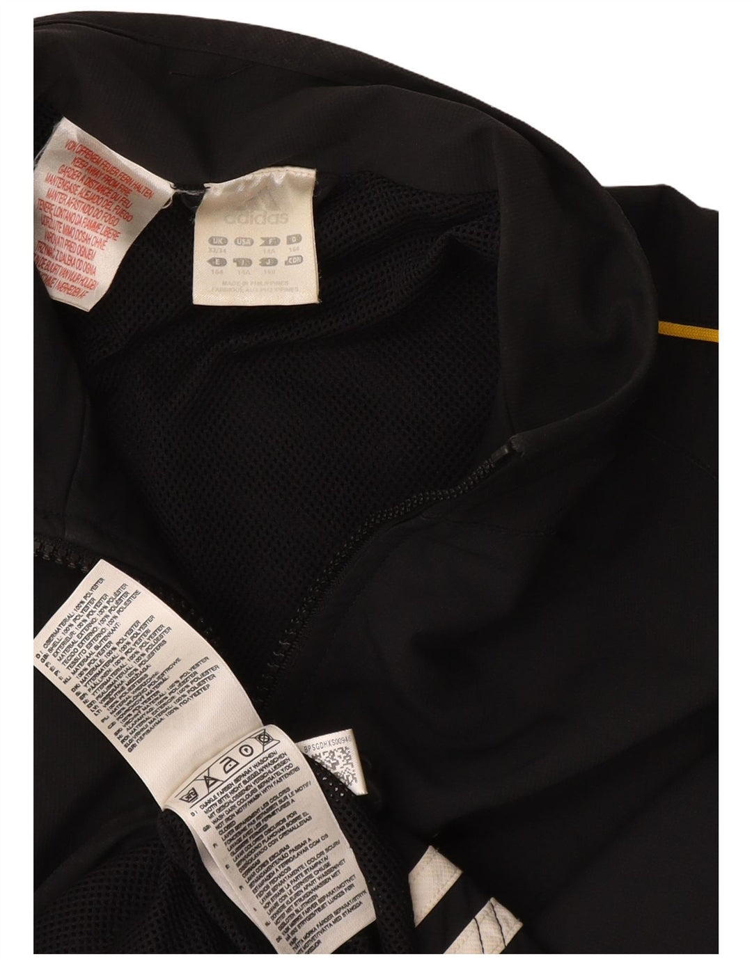 ADIDAS Veste de Survêtement Garçon 13-14 ans Noir Polyester