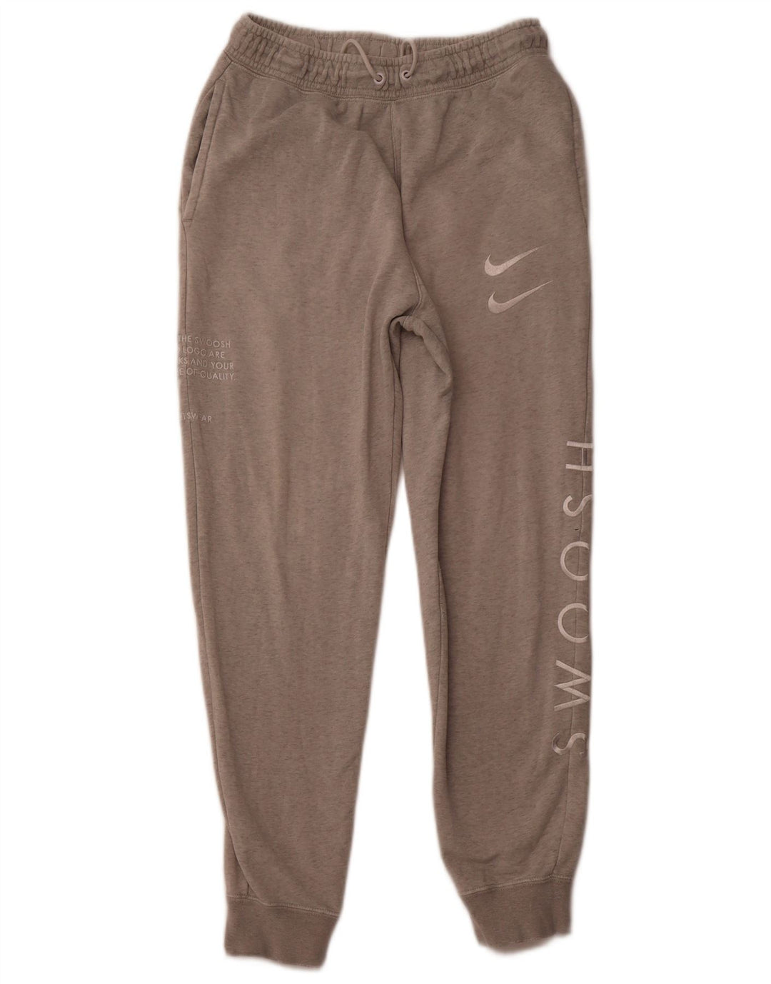 NIKE Pantalon de survêtement graphique pour femme Joggers UK 10 Small Gris Coton