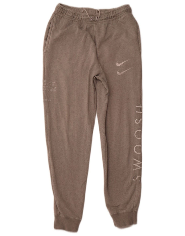 NIKE Pantalon de survêtement graphique pour femme Joggers UK 10 Small Gris Coton