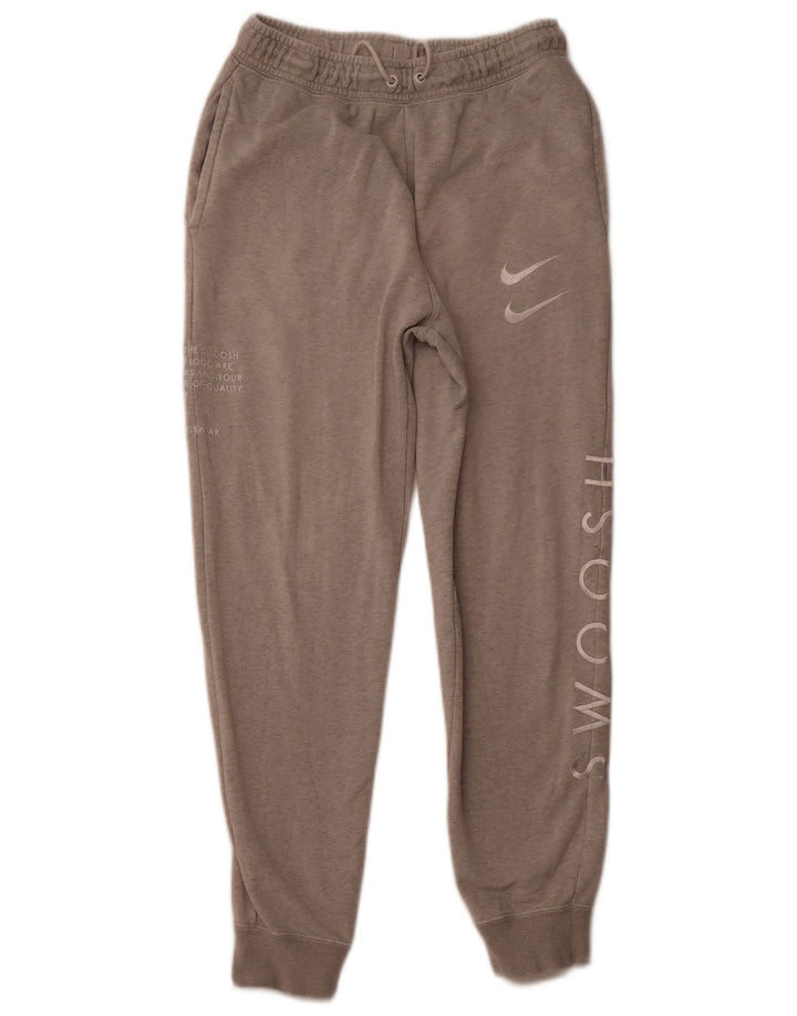 NIKE Pantalon de survêtement graphique pour femme Joggers UK 10 Small Gris Coton