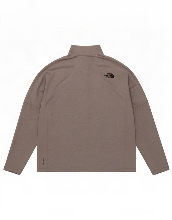 The North Face Haut de survêtement à col zippé pour hommes, grand gris, polyester