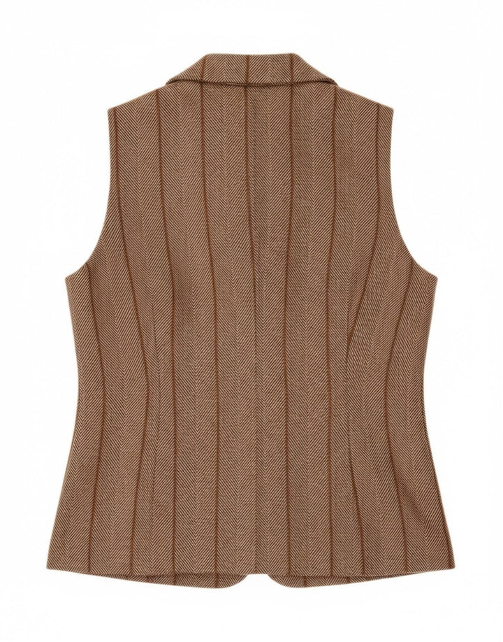 Oliver Gilet Femme IT 44 Laine à Chevrons Marron Moyen
