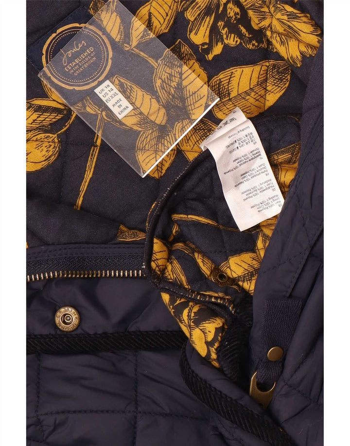 Joules Veste matelassée pour femme UK 18 XL Bleu marine Polyamide
