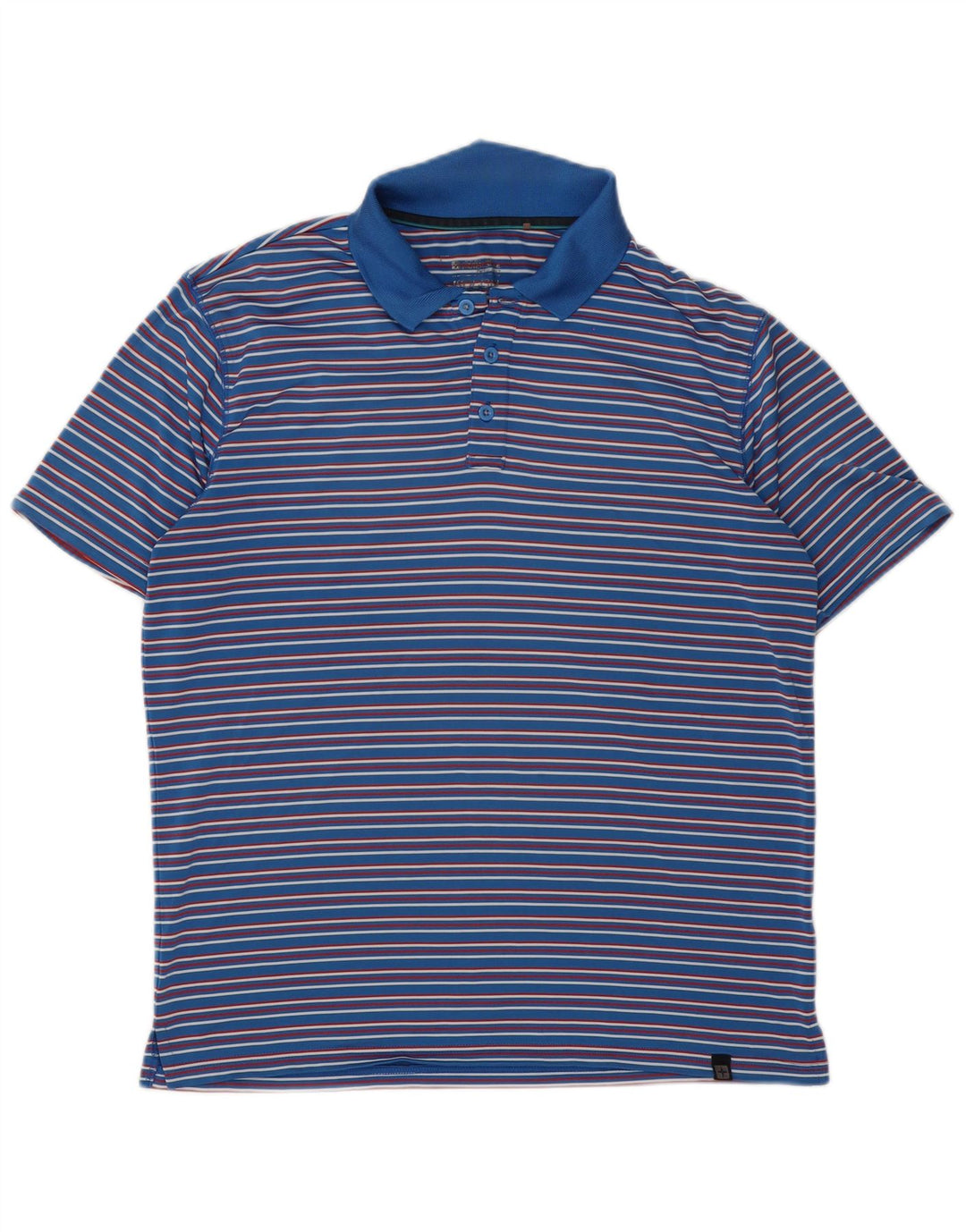 Mountain Warehouse Polo IsoCool Homme Bleu Moyen Rayé