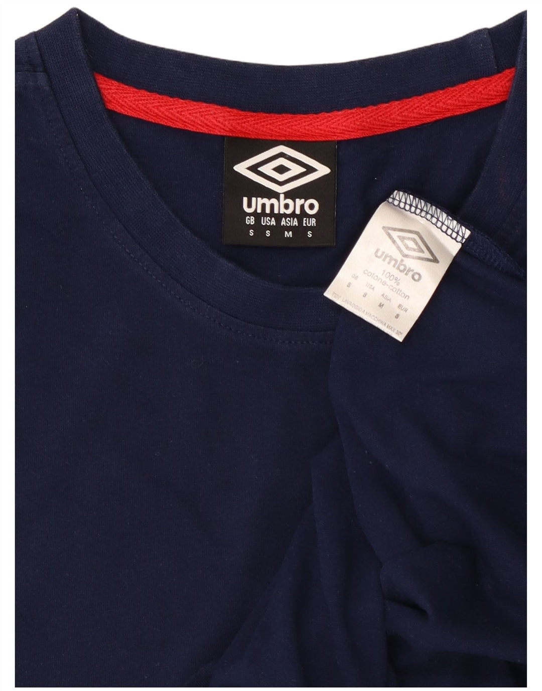 Umbro T-Shirt Homme Top Small Bleu Marine Coton