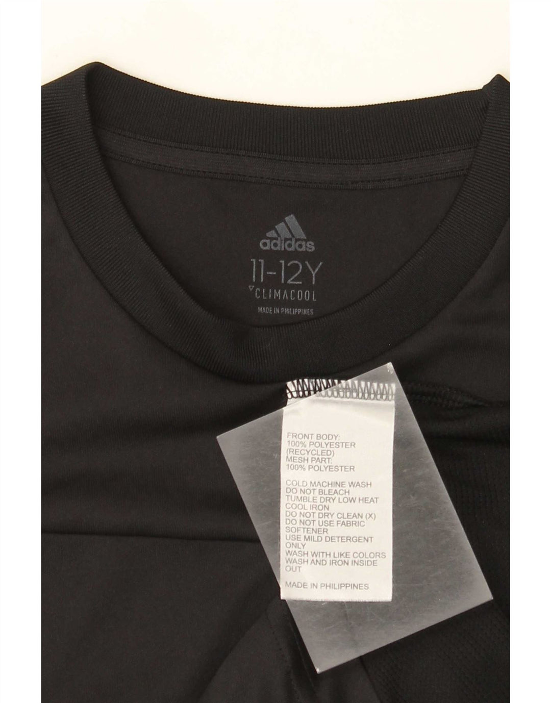 Adidas Garçon Climacool Graphic T-Shirt Top 11-12 ans Noir Polyester