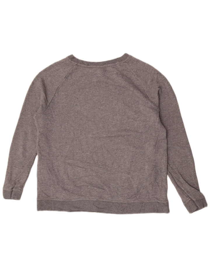 Nike Sweat-shirt graphique pour femme UK 14 Gris moyen en coton moucheté