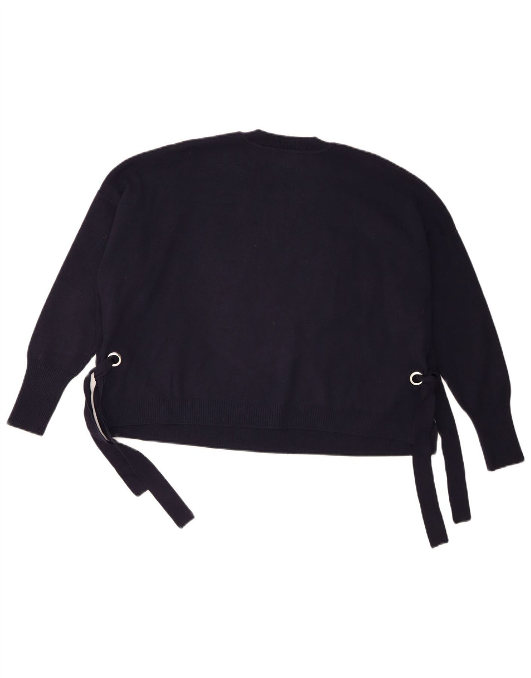 Whistles Pull court à col rond pour femme UK 10 Petit Bleu marine