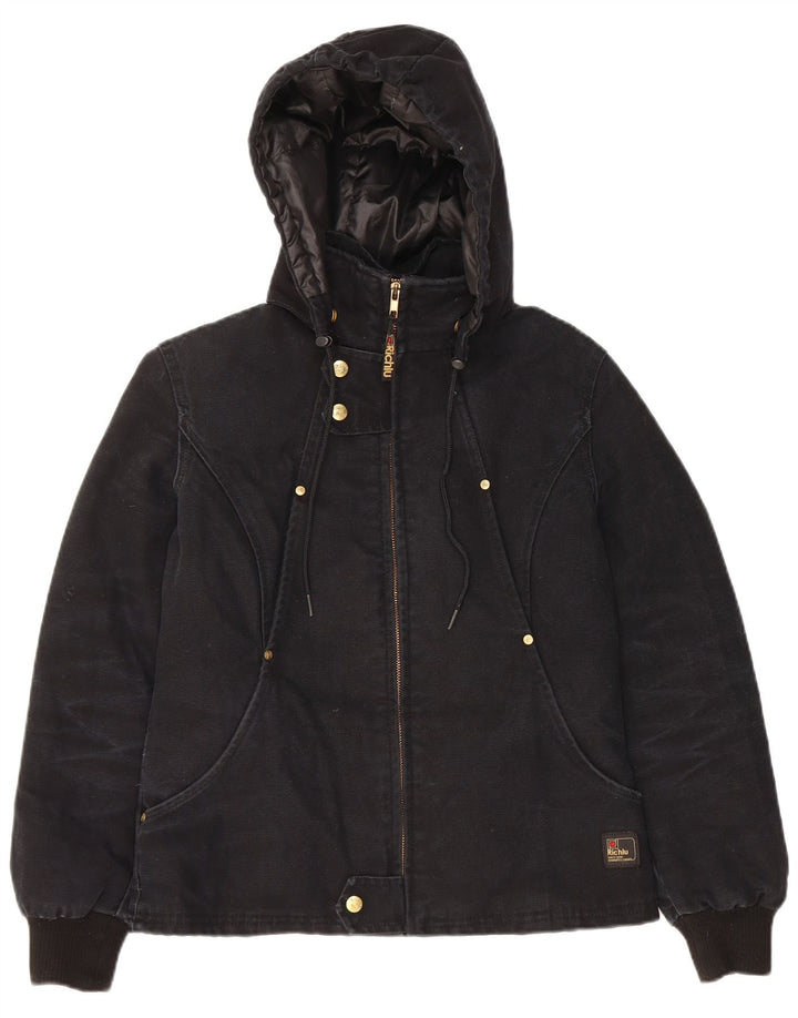 Richlu Veste matelassée à capuche pour femme UK 14 Medium Noir