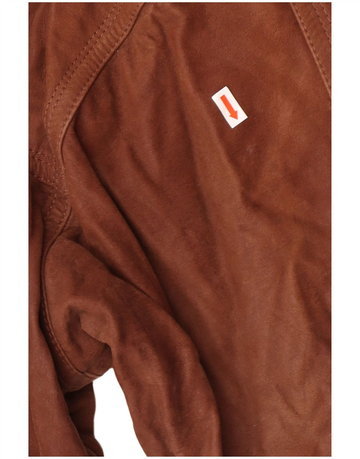 VINTAGE Manteau en cuir pour homme IT 50 Large Marron