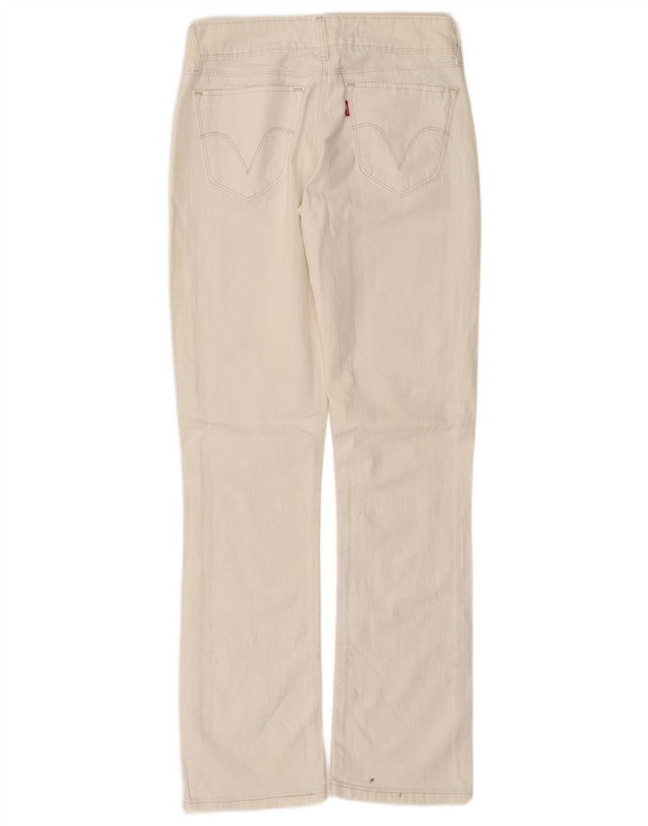 Levi's Jean Droit 470 Taille Basse W32 L32 Femme Blanc Cassé