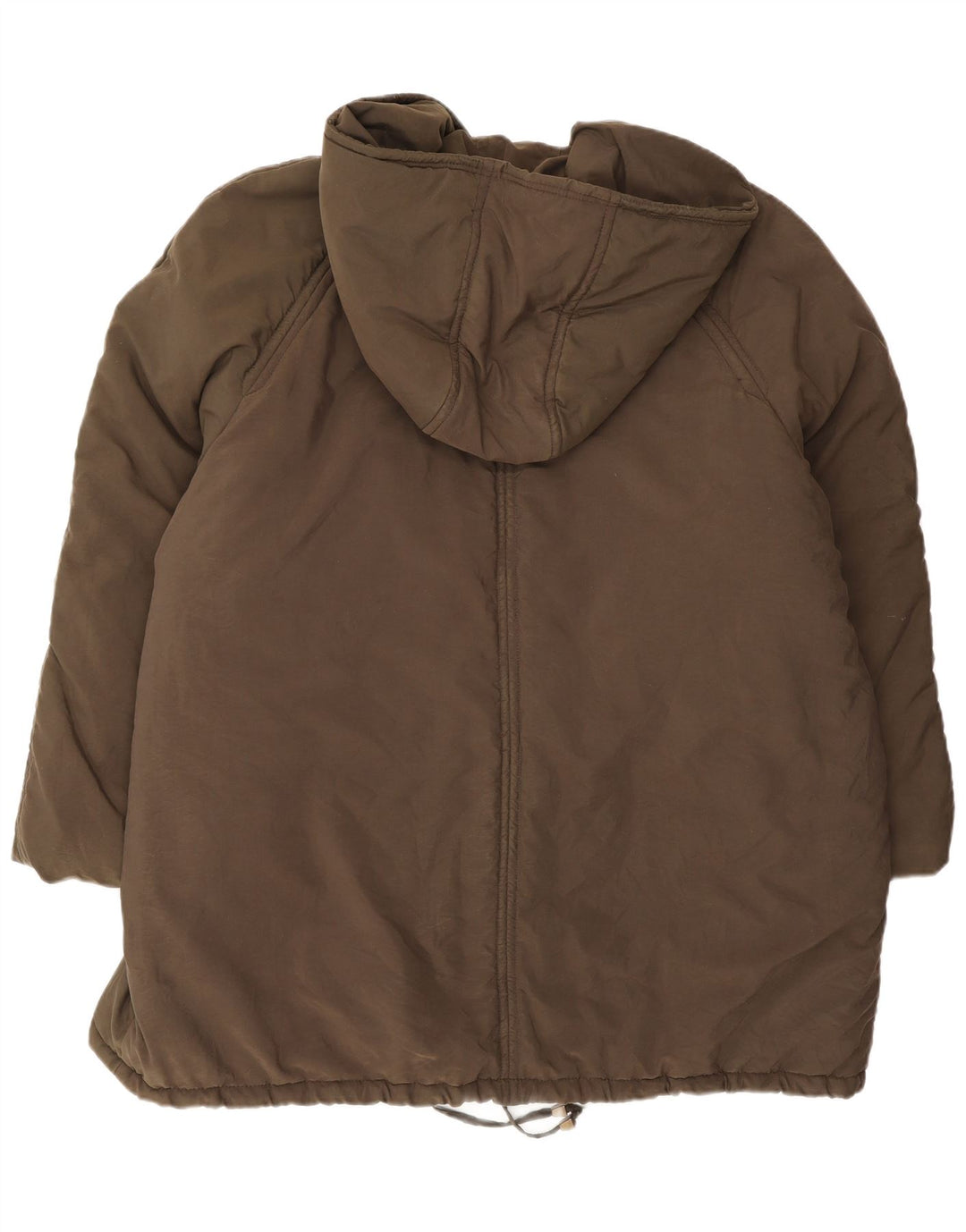 Max & Co. Manteau matelassé surdimensionné à capuche pour femme UK 16 Large Marron Polyester