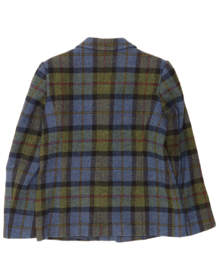CLEMENT Veste blazer à 3 boutons pour femme EU 38 à carreaux multicolores moyens