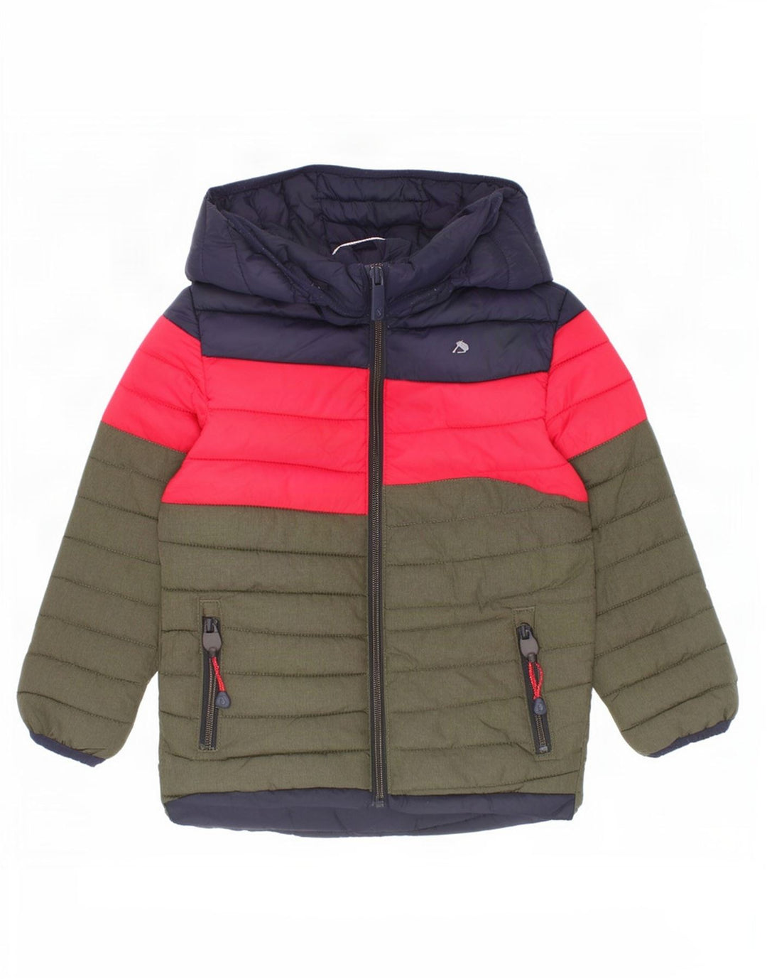 Joules Veste matelassée à capuche garçon 3-4 ans Vert Colorblock Polyamide