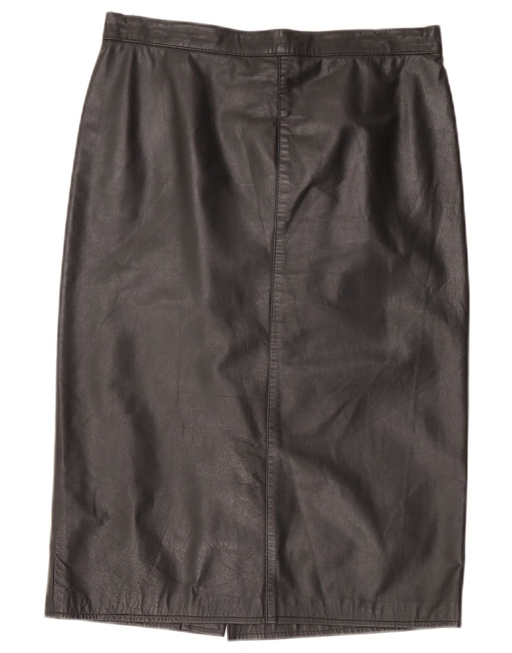 jupe en cuir femme vintage W32 Grand Noir