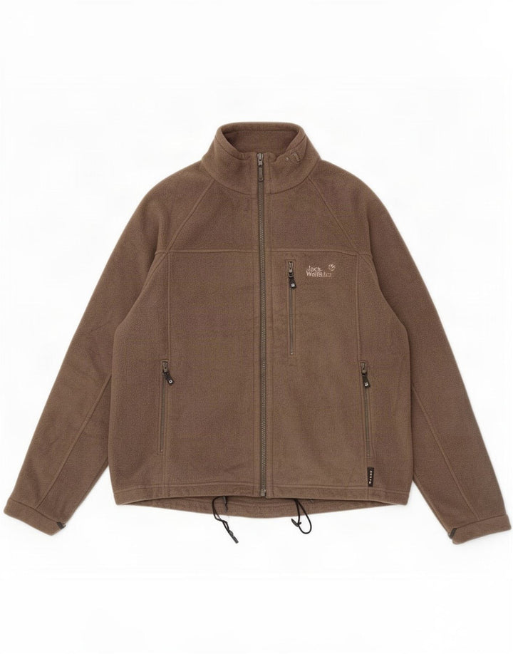 Jack Wolfskin Veste polaire doublée pour homme UK 40/42 Large Kaki Polyester