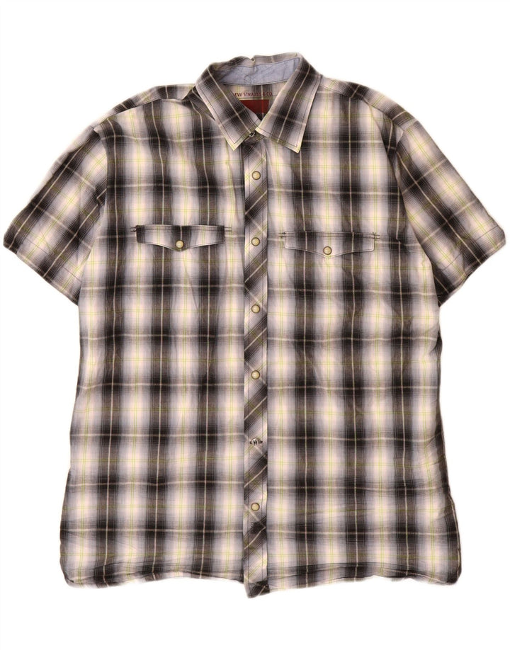 Levi's Chemise à Manches Courtes Homme Petit Carreau Gris Coton