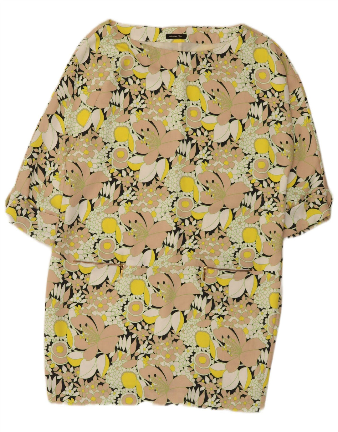 Massimo Dutti Robe droite pour femme EU 44 XL Multicolore Floral