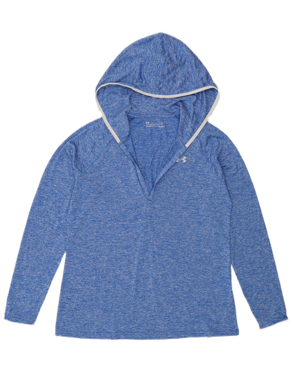 Under Armour Haut à capuche à manches longues pour femme UK 16 Large Bleu Polyester