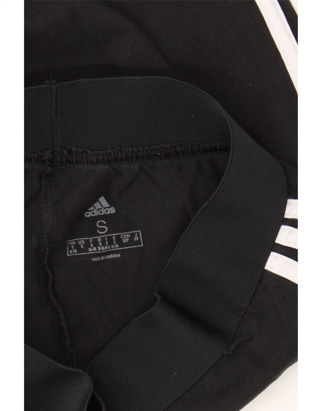 ADIDAS Leggings Femme UK 8/10 Petit Noir