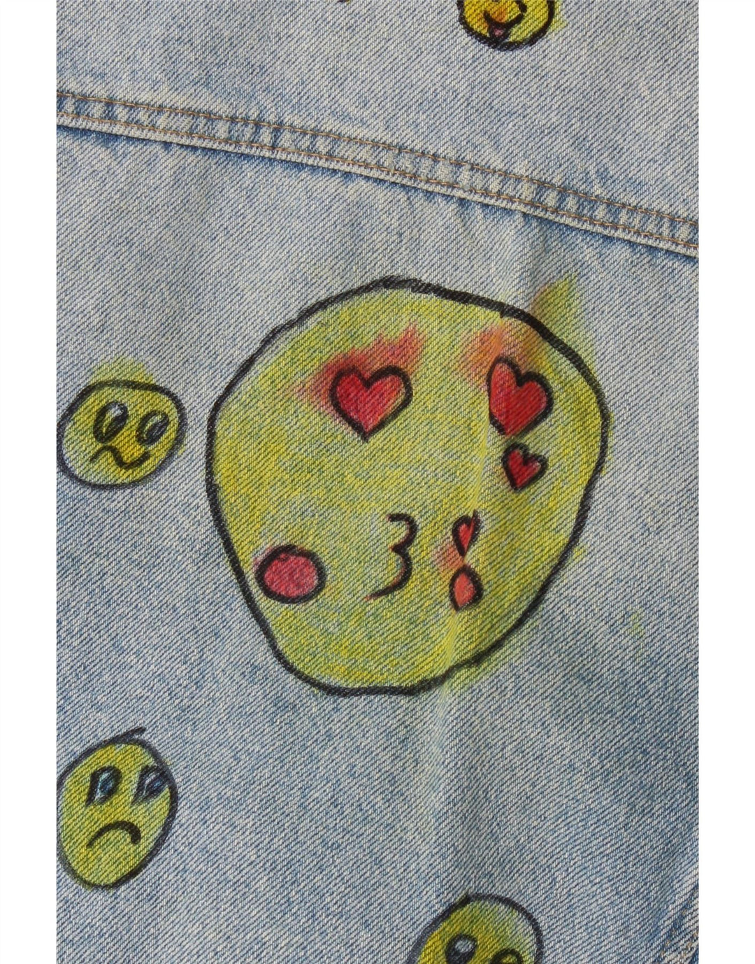 Veste en jean graphique Zara fille 8-9 ans bleu