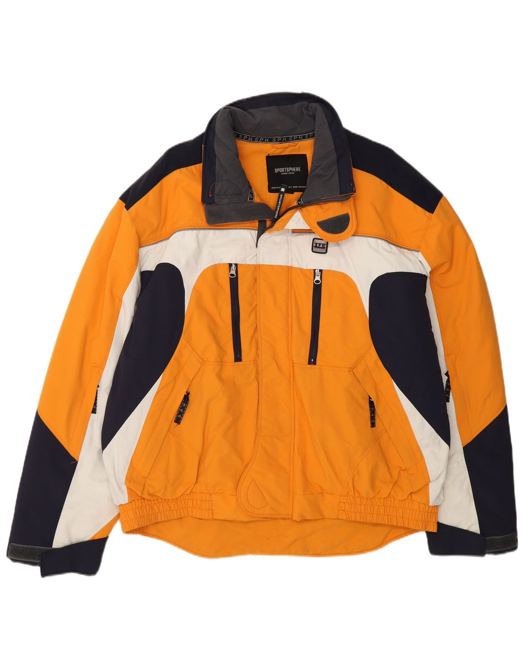 Sportsphere Veste de ski pour homme IT 54 2XL Orange Colourblock Nylon