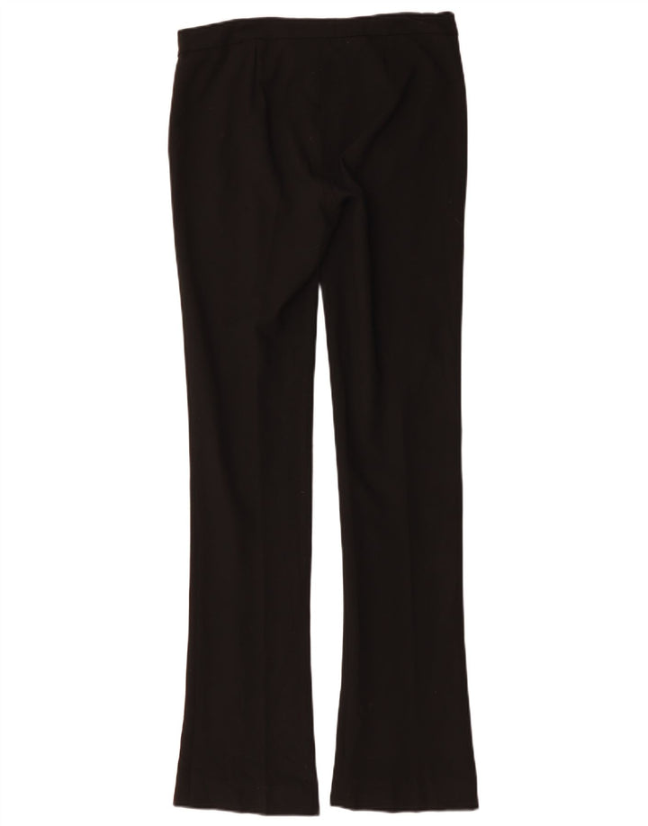 Trussardi Pantalon de Costume Bootcut Femme IT 40 Small W30 L34 Noir Polyester